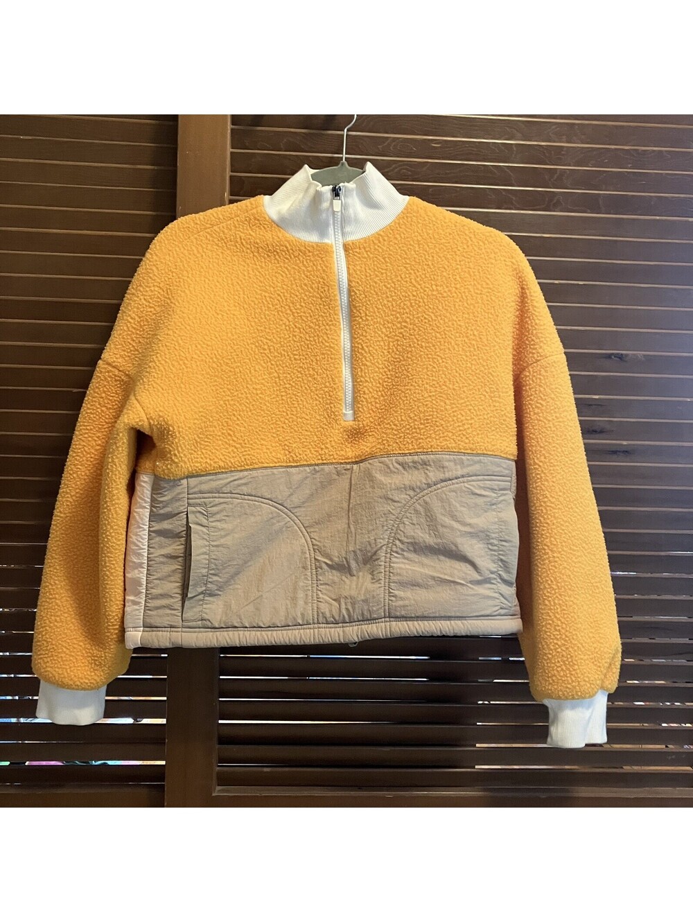 Fabletics Mallory Fleece Sz XXS 1/4 Zip Colorblock Ski Momcore Normcore Gorp